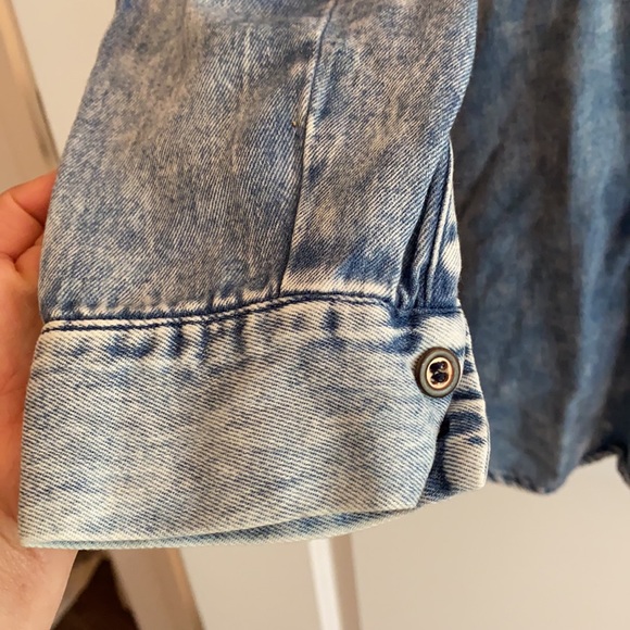 Denim Button Down Long Sleeve Top - Picture 2 of 6